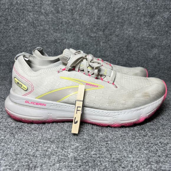 Brooks Glycerin 20 StealthFit Shoes Womens Size 10.5 White Running 1203721B067 - Picture 10 of 10